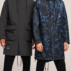 Lot Nike Jordan x a Ma Maniére Parka Trench Coat & NSW Sportswear Printed Hooded